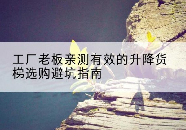 姑苏升降货梯怎么选-工厂老板亲测有效的升降货梯选购避坑指南
